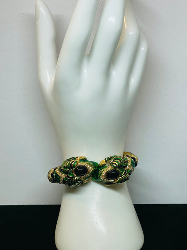 Craft Green and Black Ram Head Bracelet